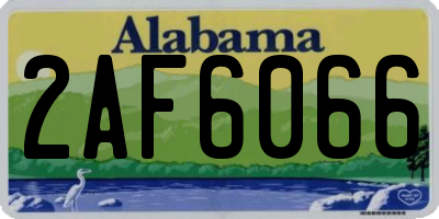 AL license plate 2AF6066