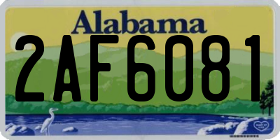 AL license plate 2AF6081