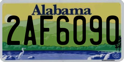 AL license plate 2AF6090
