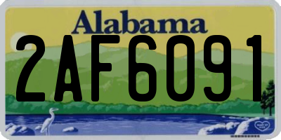 AL license plate 2AF6091