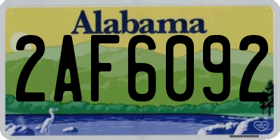 AL license plate 2AF6092