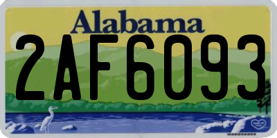 AL license plate 2AF6093