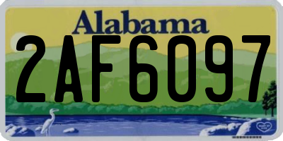 AL license plate 2AF6097
