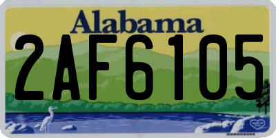 AL license plate 2AF6105