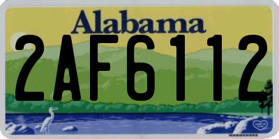 AL license plate 2AF6112