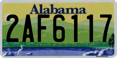 AL license plate 2AF6117