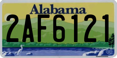 AL license plate 2AF6121
