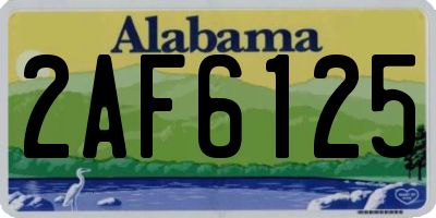 AL license plate 2AF6125