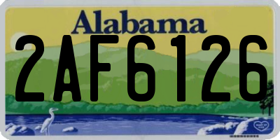 AL license plate 2AF6126