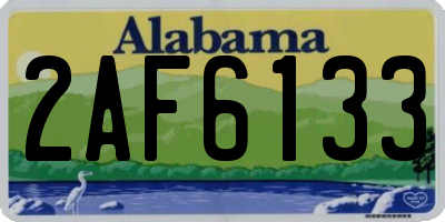 AL license plate 2AF6133
