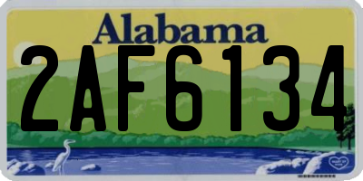 AL license plate 2AF6134