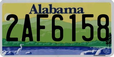 AL license plate 2AF6158