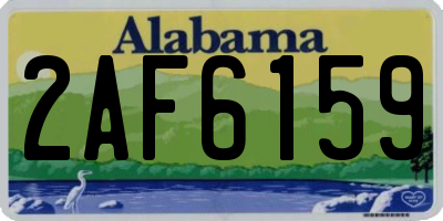 AL license plate 2AF6159