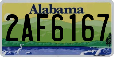 AL license plate 2AF6167