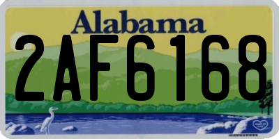 AL license plate 2AF6168