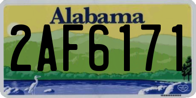 AL license plate 2AF6171