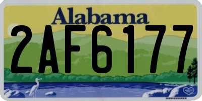 AL license plate 2AF6177