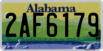 AL license plate 2AF6179