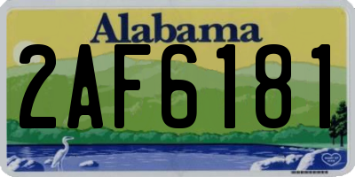 AL license plate 2AF6181