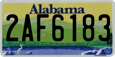 AL license plate 2AF6183