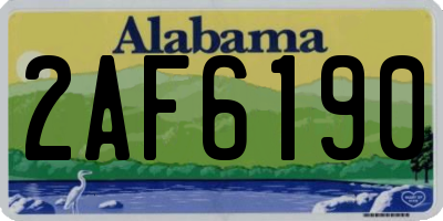 AL license plate 2AF6190
