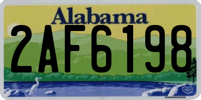 AL license plate 2AF6198