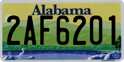 AL license plate 2AF6201