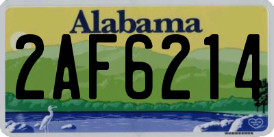 AL license plate 2AF6214