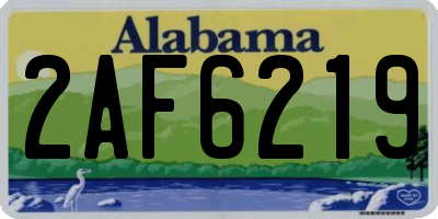 AL license plate 2AF6219