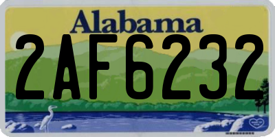 AL license plate 2AF6232