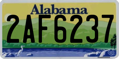 AL license plate 2AF6237