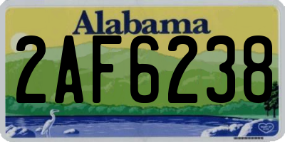 AL license plate 2AF6238