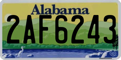 AL license plate 2AF6243