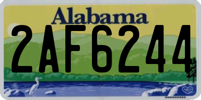 AL license plate 2AF6244