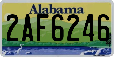 AL license plate 2AF6246