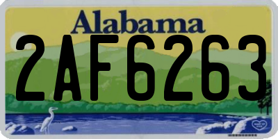 AL license plate 2AF6263