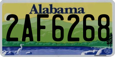 AL license plate 2AF6268