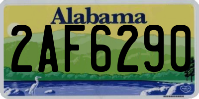 AL license plate 2AF6290