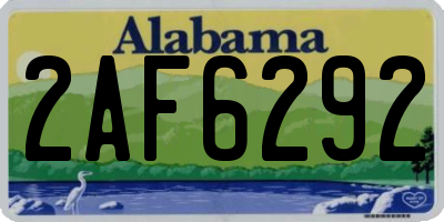 AL license plate 2AF6292