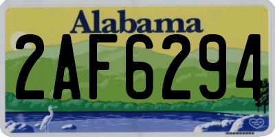 AL license plate 2AF6294
