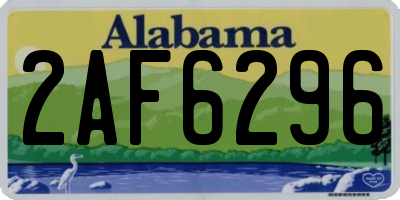 AL license plate 2AF6296