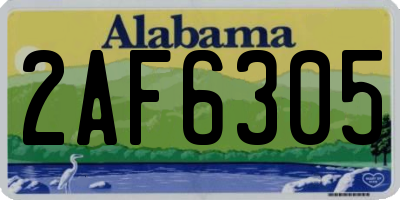 AL license plate 2AF6305