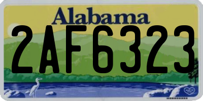 AL license plate 2AF6323