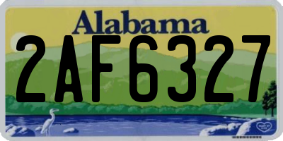 AL license plate 2AF6327