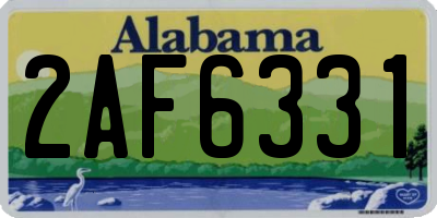 AL license plate 2AF6331