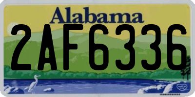 AL license plate 2AF6336