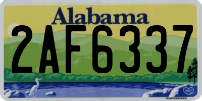 AL license plate 2AF6337