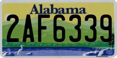 AL license plate 2AF6339