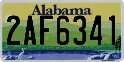 AL license plate 2AF6341