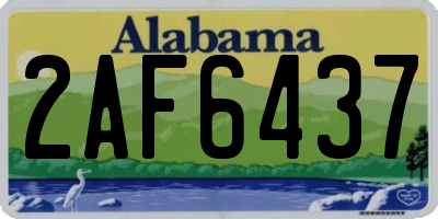 AL license plate 2AF6437